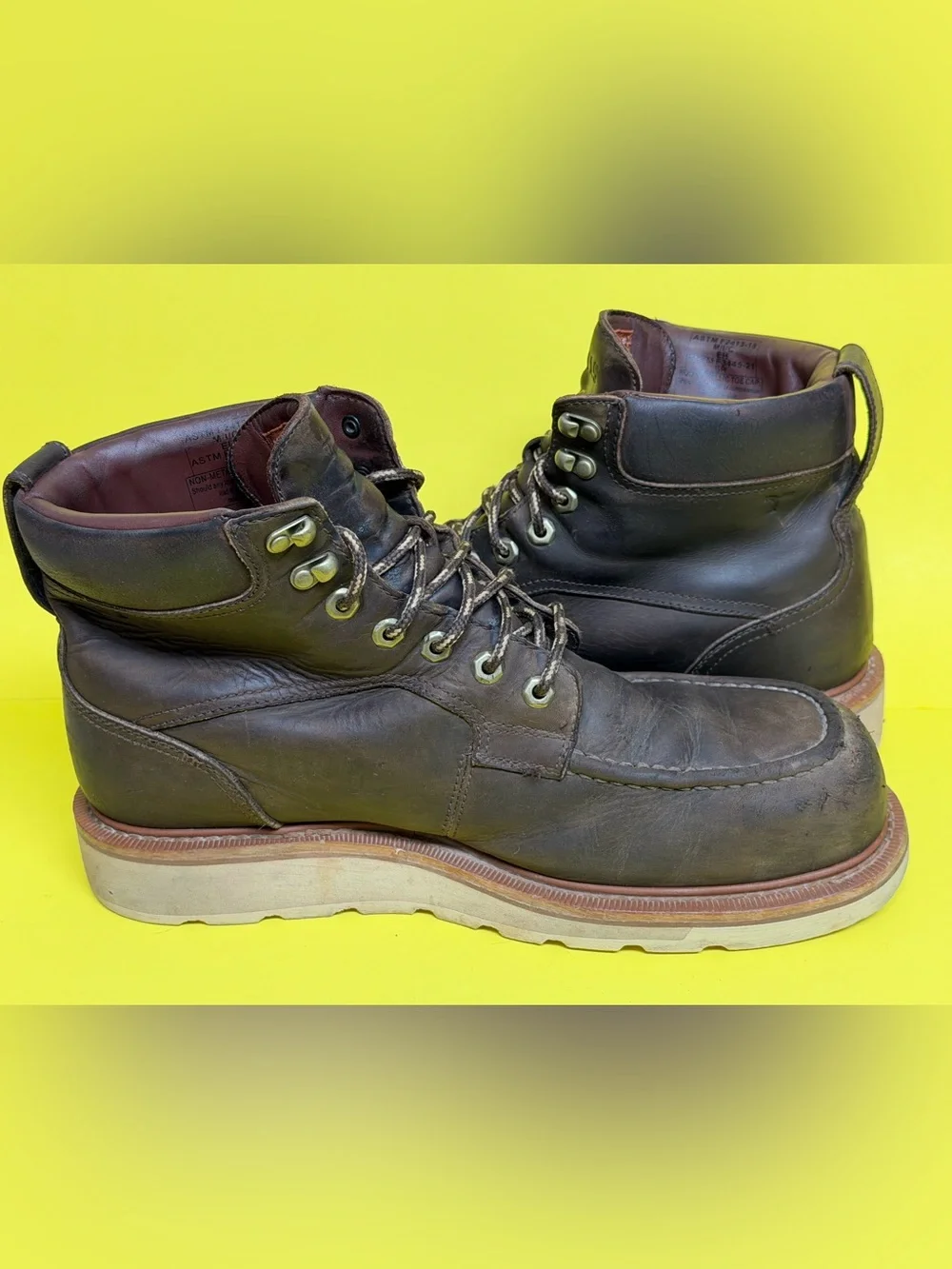 Tecovas Men's LongHaul Waterproof Moc Composite Toe Work Boots Espresso 11.5 D